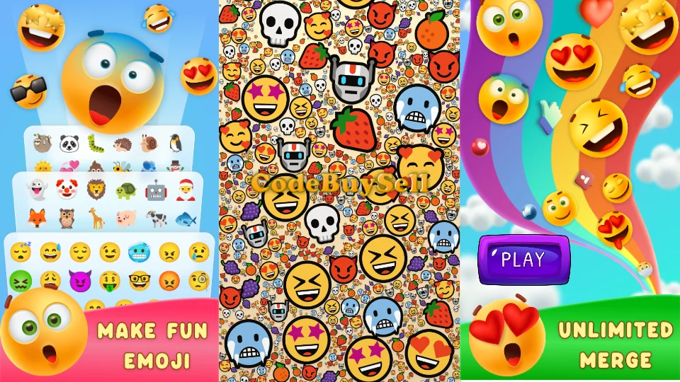 Emoji Merge Puzzle Game - Unity Source Code - CodeBuySell - Buy Unity Game Source Codes